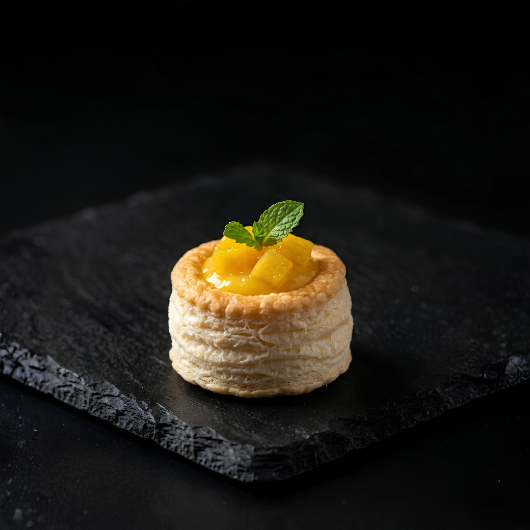 Mango Custard Tartlet with Puff Pastry 🍃