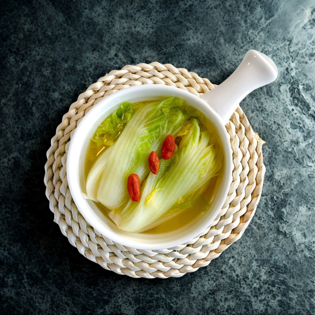 Baby Cabbage with Chicken Soup