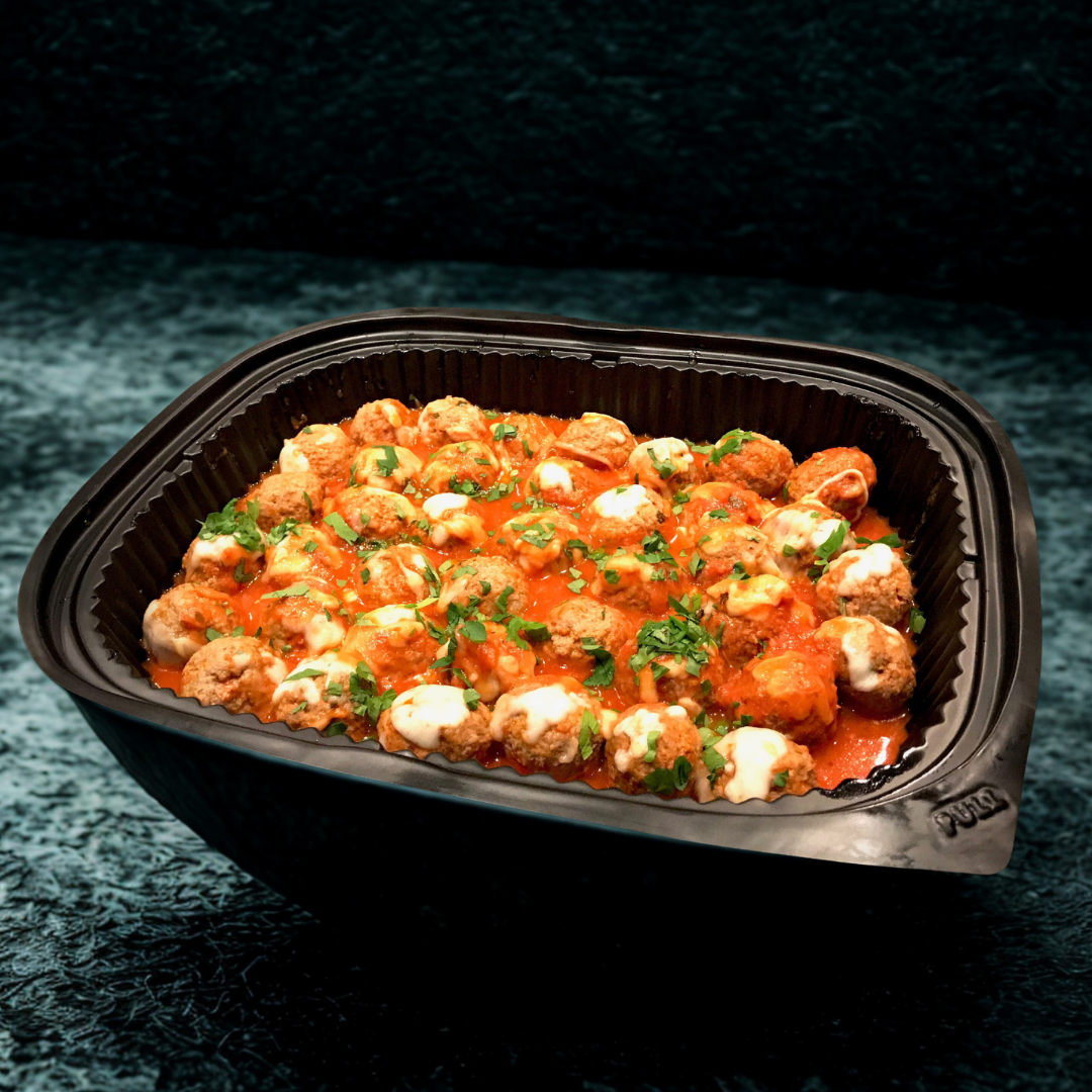 Handcrafted Italian Meatballs with Mashed Potatoes