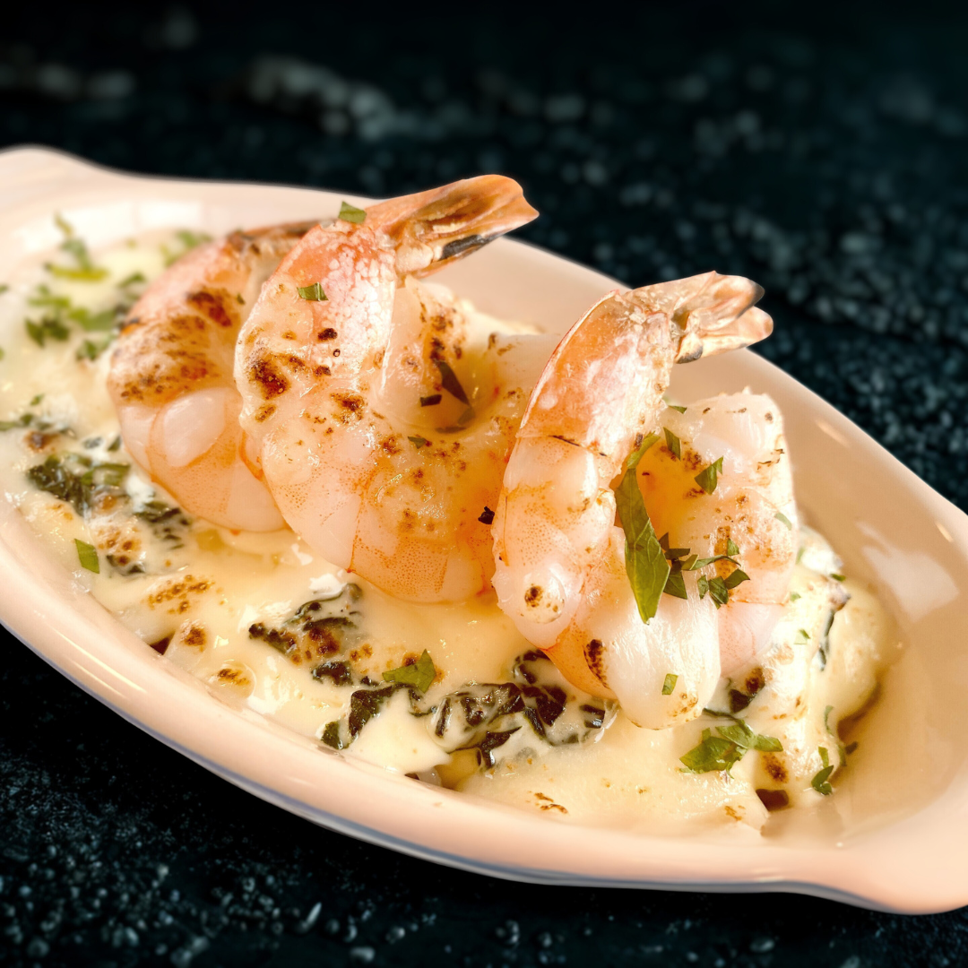 Baked Prawn & Spinach in Cheese Cream – Rice or Penne Option