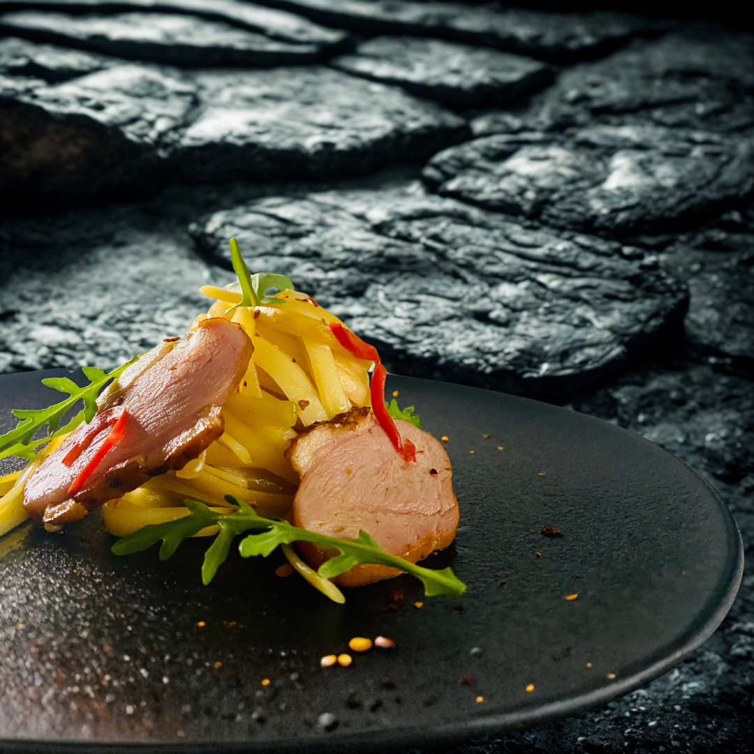 Smoked Duck Breast Aglio e Olio Pasta