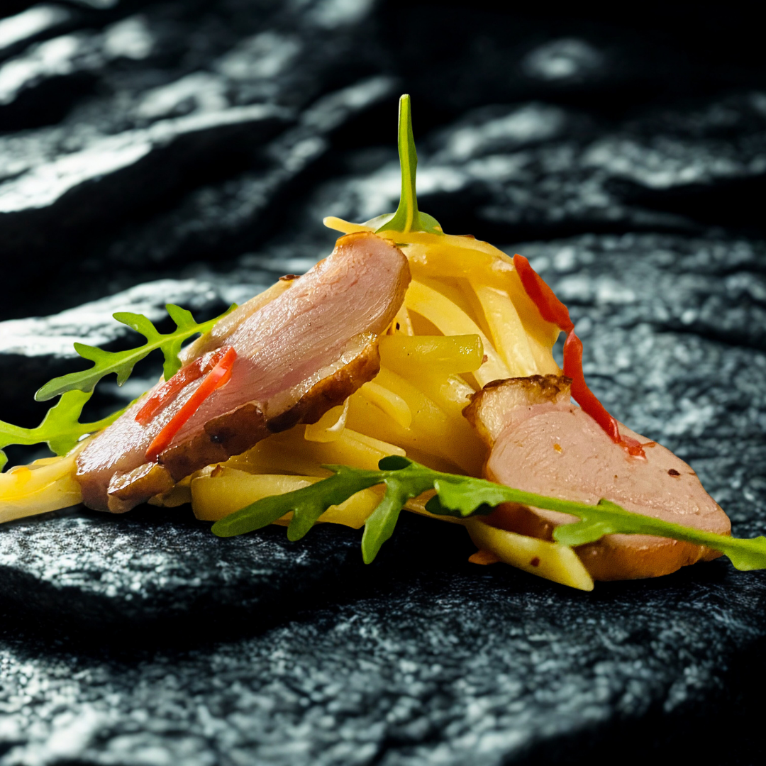 Smoked Duck Breast Aglio e Olio Pasta