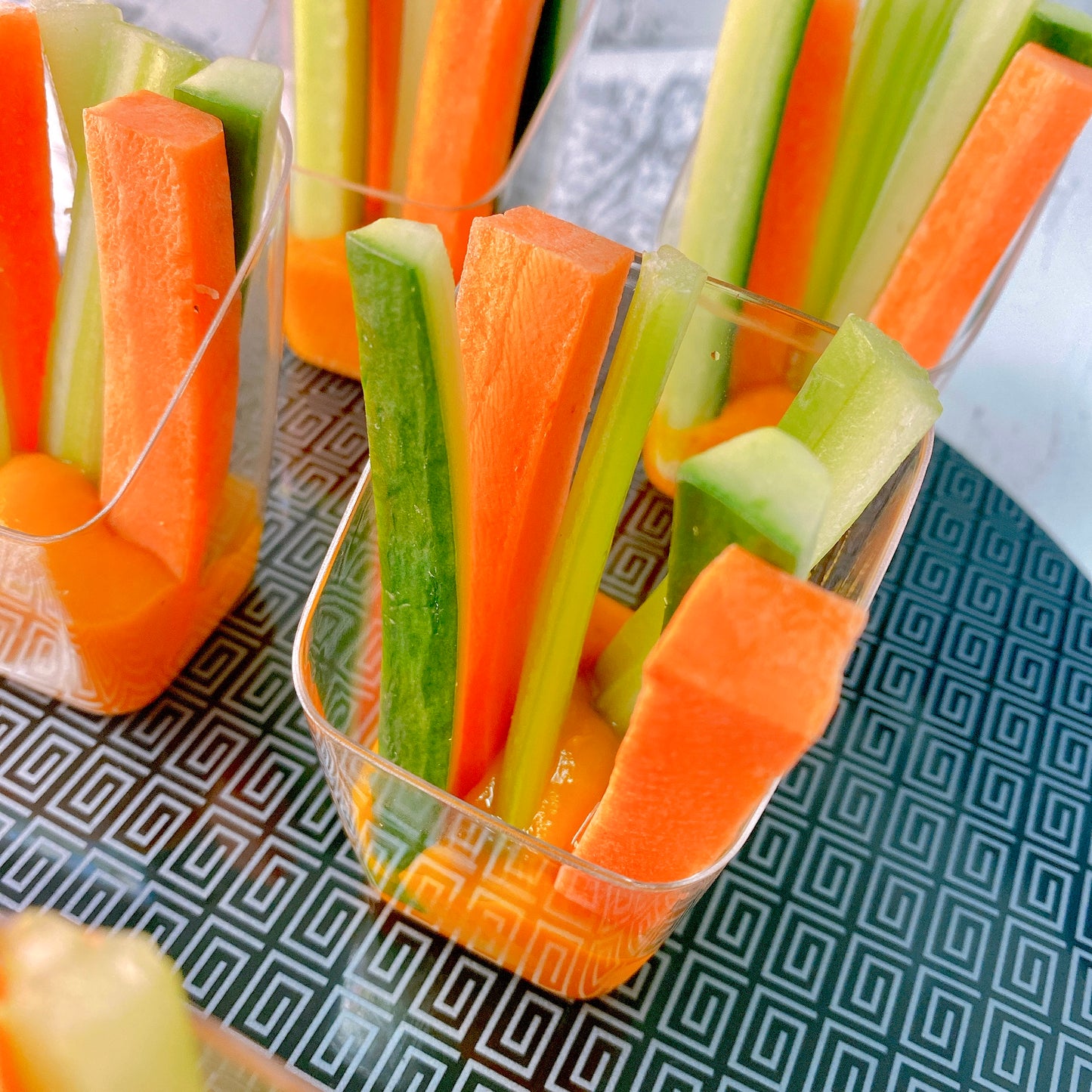 Vegetable Strips with Pumpkin Dip
