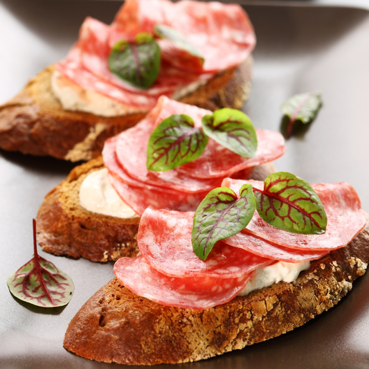 Salami Cream Cheese Bruschetta