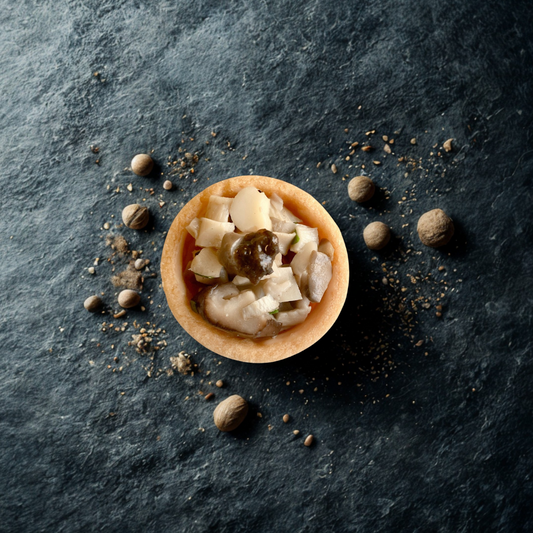 🍀Savory Pastry Shell with Wild Mushrooms and Black Truffle Essence