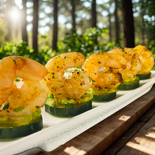 Cajun Prawn and Avocado Aioli Bites