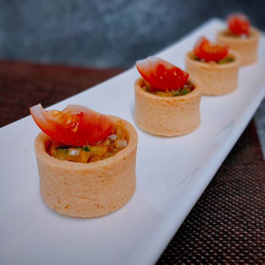 🍀Cherry Tomato Tartlet in a Flaky Pastry Shell