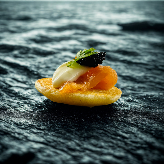 Scottish Smoked Salmon & Caviar Blini