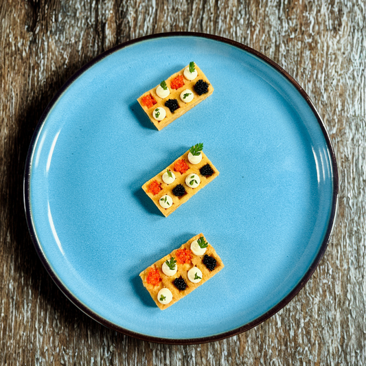 Caviar Waffle with Sour Cream