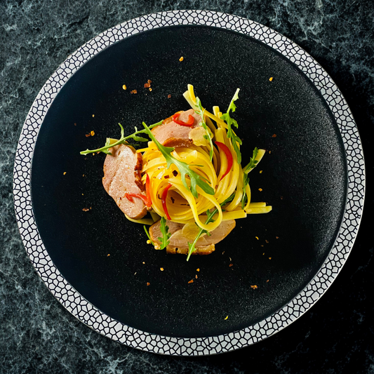 Smoked Duck Breast Aglio e Olio Pasta