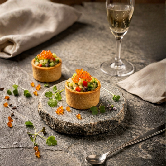 Savory Tartlet of Avocado and Crab Roe Salsa