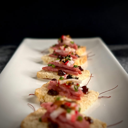 Japanese Style Roasted Beef on Toasted