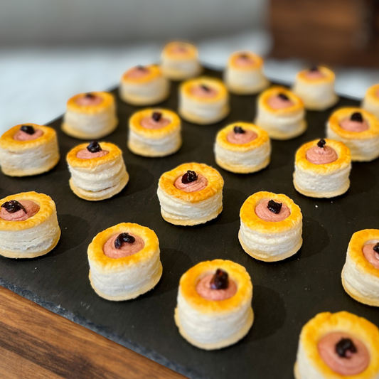 Crispy Puff Pastry Nest with Duck Liver Mousse and Onion Confit