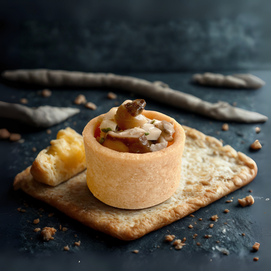 🍀Savory Pastry Shell with Wild Mushrooms and Black Truffle Essence