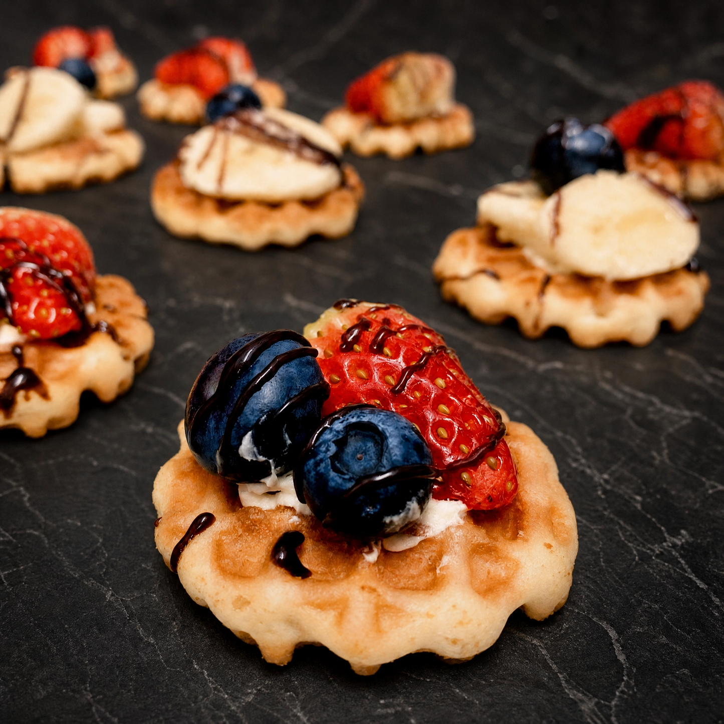 Fresh Fruit Biscuit Waffle 🍃