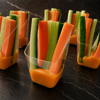 Vegetable Strips with Pumpkin Dip  🍃🌱⁺ 🅖